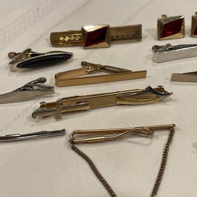 Tie clips and cuff links