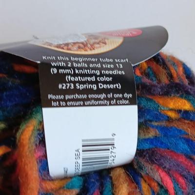 Seven Skeins of Landscapes yarn - multi - color wool blend -