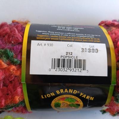 Variety of different colored skeins of yarn