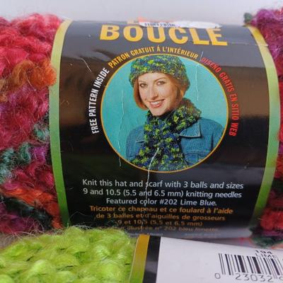 Variety of different colored skeins of yarn