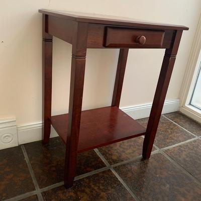 Wood Side Table with Single Drawer