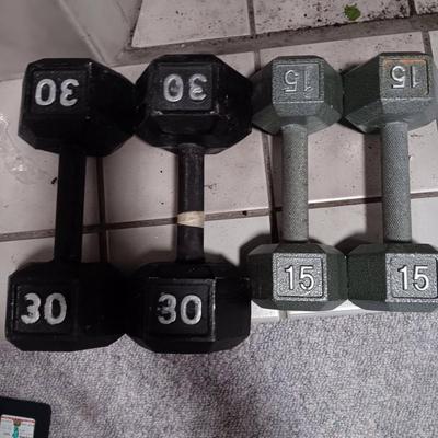 30lb & 15lb Dumbbells