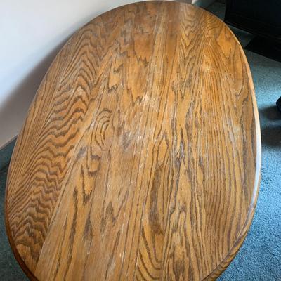 Oval Wood Coffee Table