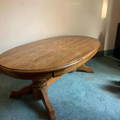 Oval Wood Coffee Table