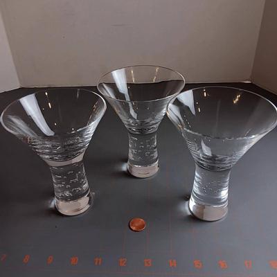 Martini Glasses with Bubble Stem