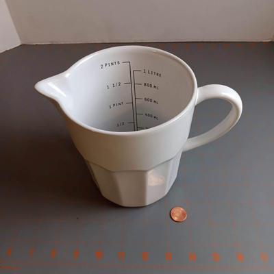 White Ceramic Measuring Cup