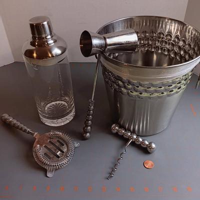 Champagne Bucket and Cocktail Mixer Shaker Set