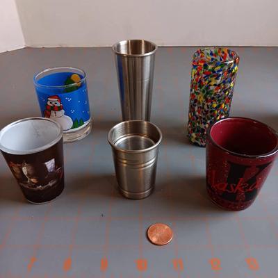 Metal & Glass Shot Glasses
