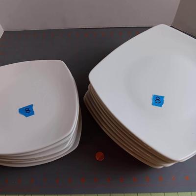 16 Threshhold Target Square White Plates
