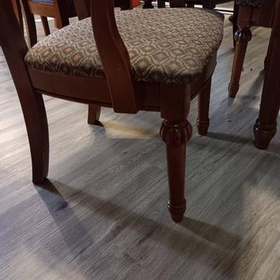 Solid Wood Table with 6 Matching Chairs
