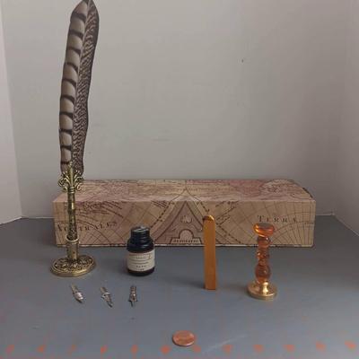 Dip Pen and Wax - stationary set