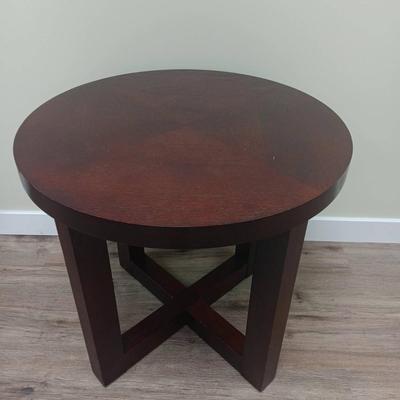 Circle Wood Side Table