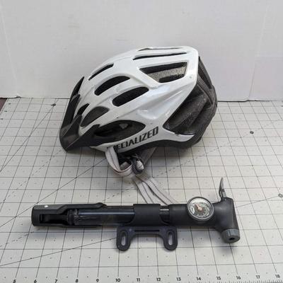Specialized Bike Helmet and Tire Pump