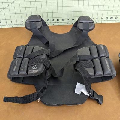 Catcher Chest Pad and Black Dance Shoes - Size 7.5