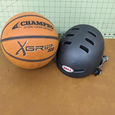 Champro Basketball and Bell Helmet