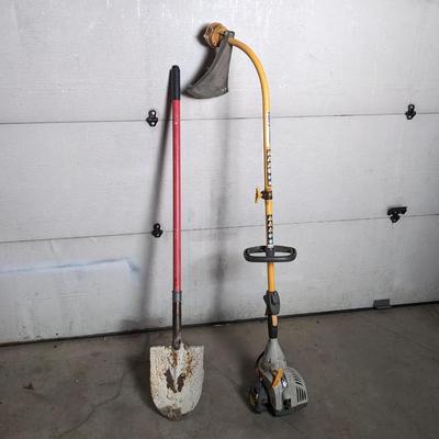 Shovel and Ryobi Trimmer