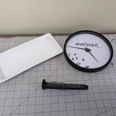 Arizona Rail Spike, Wall Clock, and Tray