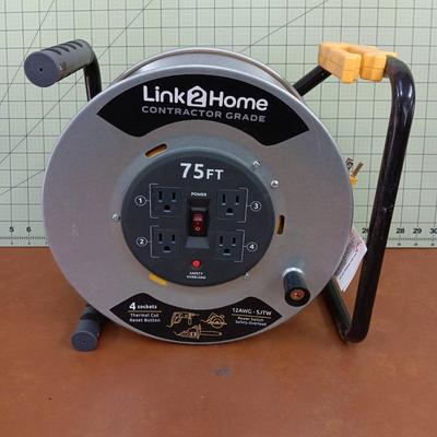 75 ft. Extension Cord Storage Reel with 4 Outlets 