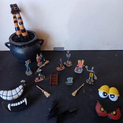 Halloween Village and Pumpkin Press-ons