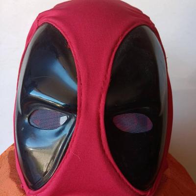 Deadpool Mask and Wooden Pumpkin