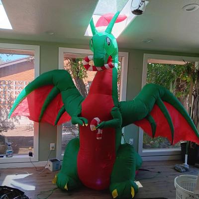 9 ft Blow up Santa Dragon