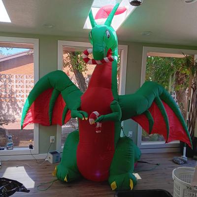 9 ft Blow up Santa Dragon