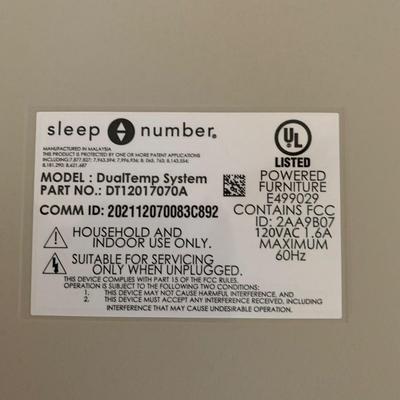 Sleep Number Dual Temp System