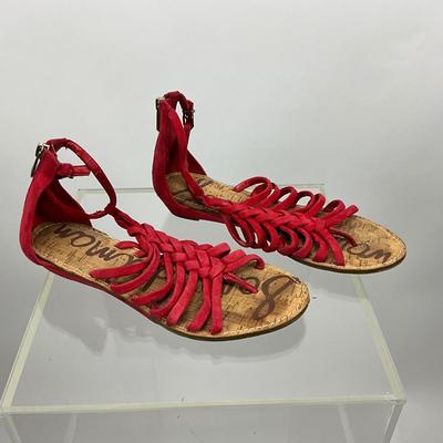477 Sam Edelman Red Strappy Sandals