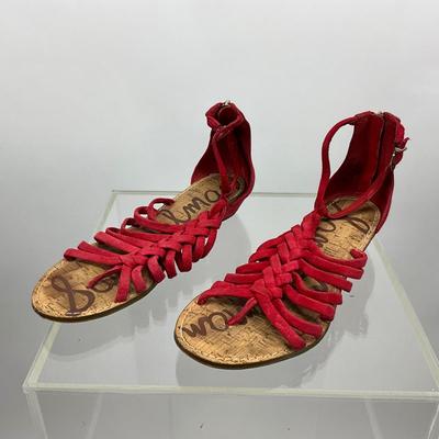 477 Sam Edelman Red Strappy Sandals