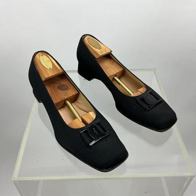 479 Salvatore Ferragamo Black Heels with Cedar Shoe Stretchers