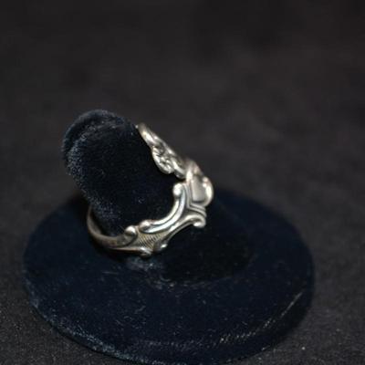 925 Sterling Wrap-Around Heart Ring Size 7 Adjustable 5.0g