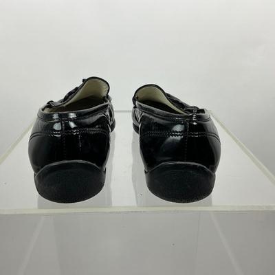 480 Ferragamo Black Patent Leather Loafers