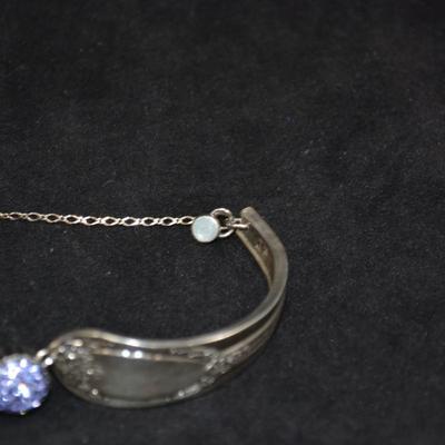 Silver-Plated Dinner Ware Bracelet with Magnetic Clasp 7" 32.9g