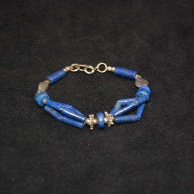925 Sterling & Lapis Lazuli Bracelet 6