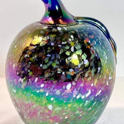 Carnival glass paper weight