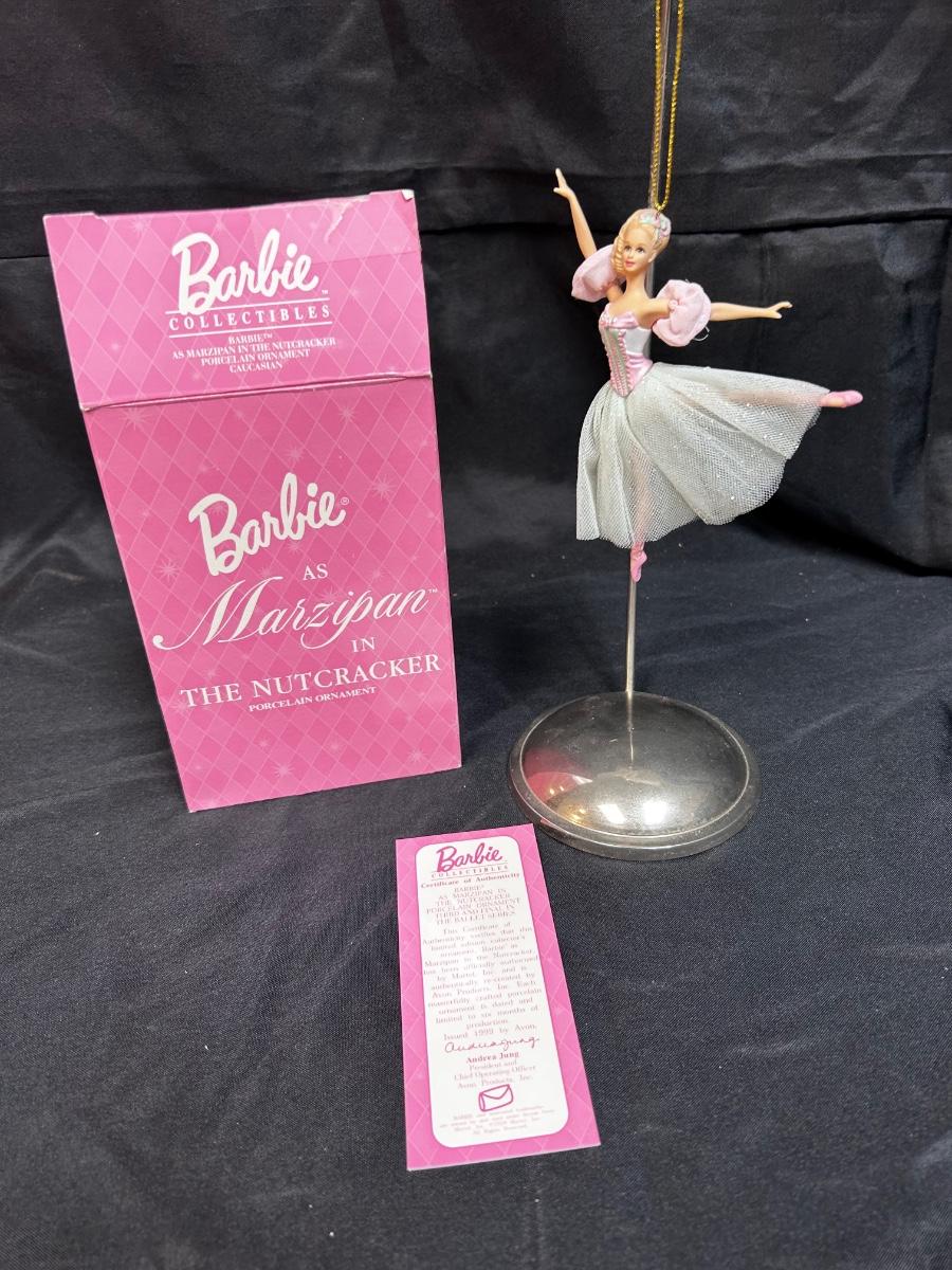 Barbie as Marzipan in the Nutcracker Porcelain Ballerina Christmas Tree Holiday Ornament AVON EstateSales