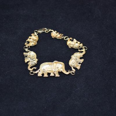 14k Gold-Plated Elephant Bracelet 7