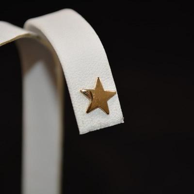 14k Star Earrings with 14k Backs 0.8g