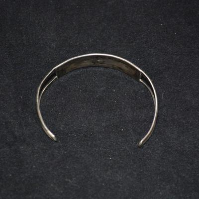 925 Sterling Cuff Bracelet with Lapis, Mother of Pearl & Coral 8" 35.9g