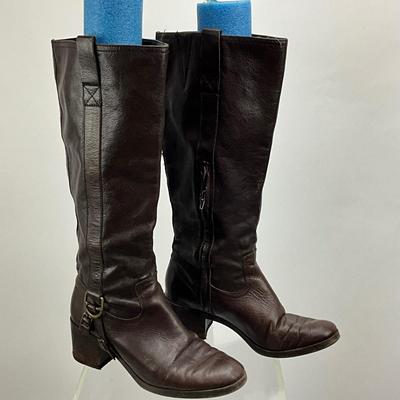 Lot 1514  Lauren â€œ CALVINA â€œ Ralph Lauren Brown Leather Womenâ€™s Boots ( size 10 )