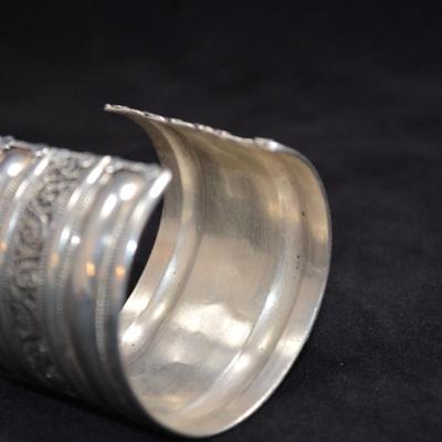 1.75" Wide Sterling Cuff Bracelet 6.5" 56.9g