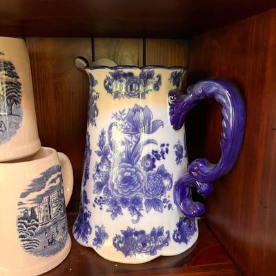 Vintage Lot Blue White Ceramic Mixed Decor