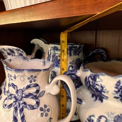 Vintage Lot Blue White Ceramic Mixed Decor
