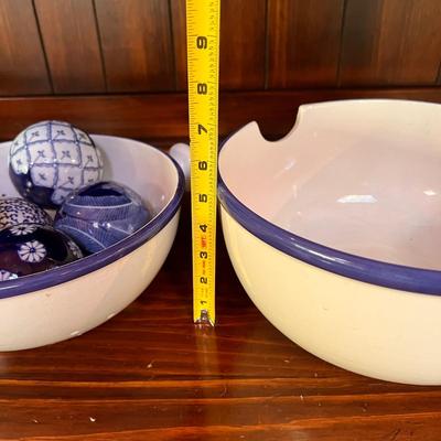 Vintage Lot Blue White Ceramic Mixed Decor
