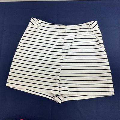 496 Zara Basic Collection Black & White Striped Shorts