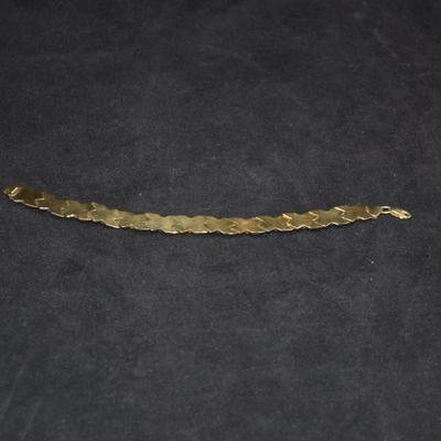 10k Two-Tone Gold Fashion Bracelet 7.5" 6.5g