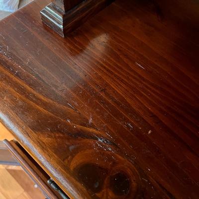 Vintage "Settler's Pine" Solid White Pine Wood Hutch - 2 Pieces