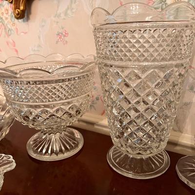 Large Lot Crystal, Cut Glass Serving-Ware, Decor