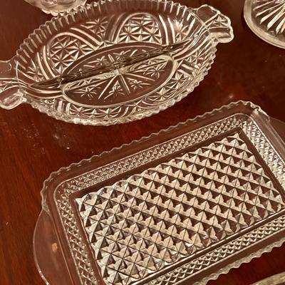 Large Lot Crystal, Cut Glass Serving-Ware, Decor