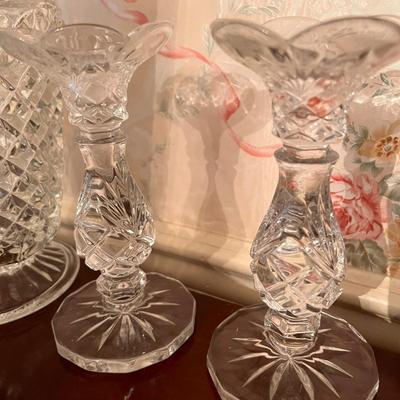 Large Lot Crystal, Cut Glass Serving-Ware, Decor